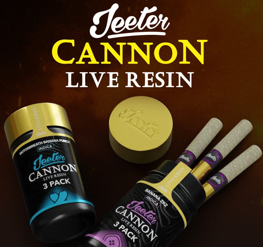 Experience Jeeter Cannon Live Resin, a terpene-rich cannabis concentrate delivering unmatched potency and flavor for dabbing enthusiasts Experience Jeeter Cannon Live Resin, a terpene-rich cannabis concentrate delivering unmatched potency and flavor for dabbing enthusiasts