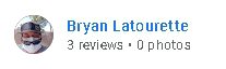 "Bryan Latourette's Google profile picture, a satisfied customer praising Scissor Drifters 420's reliable cannabis delivery service and honest customer care."